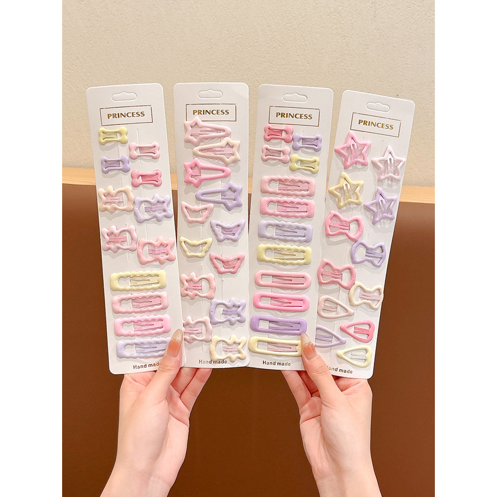 Feminino crianças rosa estrela grampo de cabelo menina testa lado quebrado franja bb clipe bebê pequeno clipe Headdress