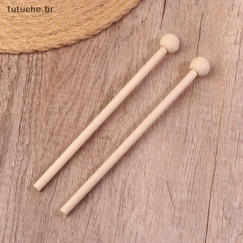 TU 2 Peças/1 Par De Martelo De Percussão De Madeira Tambor Sti Profissional Xilofone Marimba Mallet Drumstis Comprimento