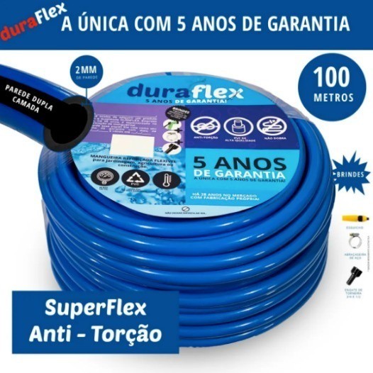 Mangueira De Jardim Siliconada Recapada Duraflex 100mts Profissional