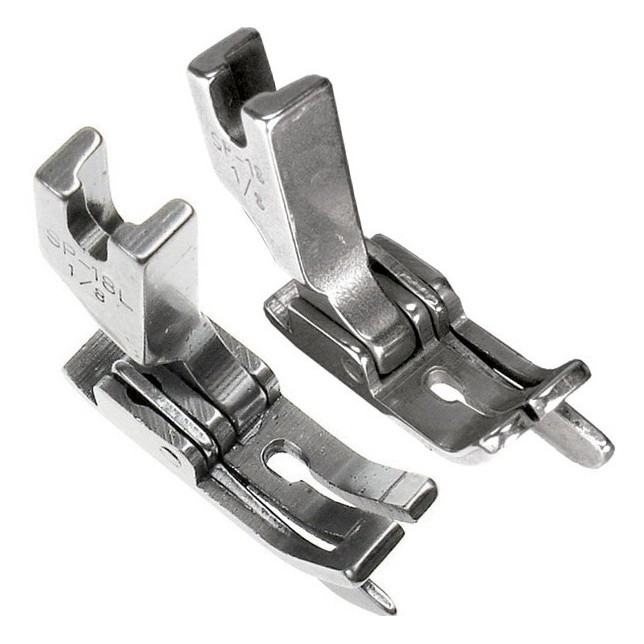 2 Calcador Guia Direito Esquerdo 1/8 Pesponto Reta Industria