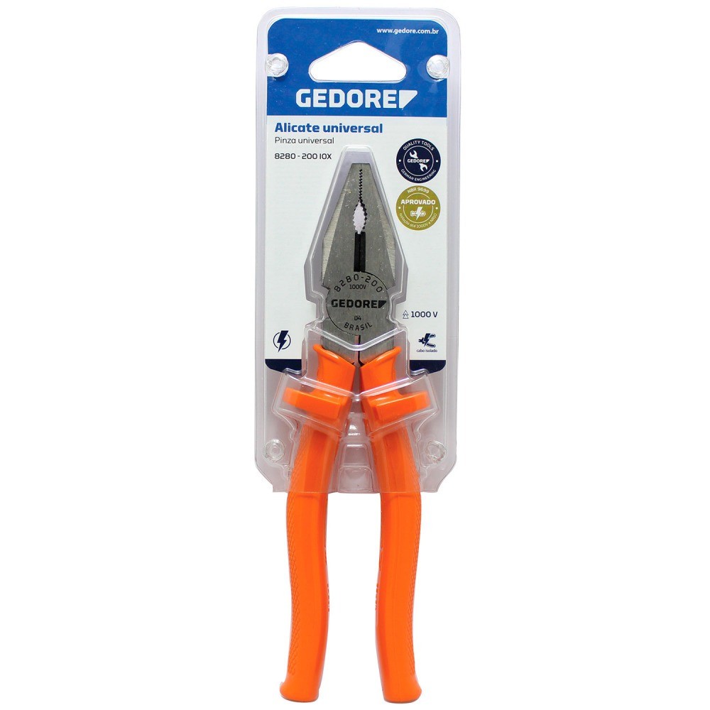 Alicate universal isolado 8' aço cromo vanádio - 8280 Gedore em Oferta na Shopee