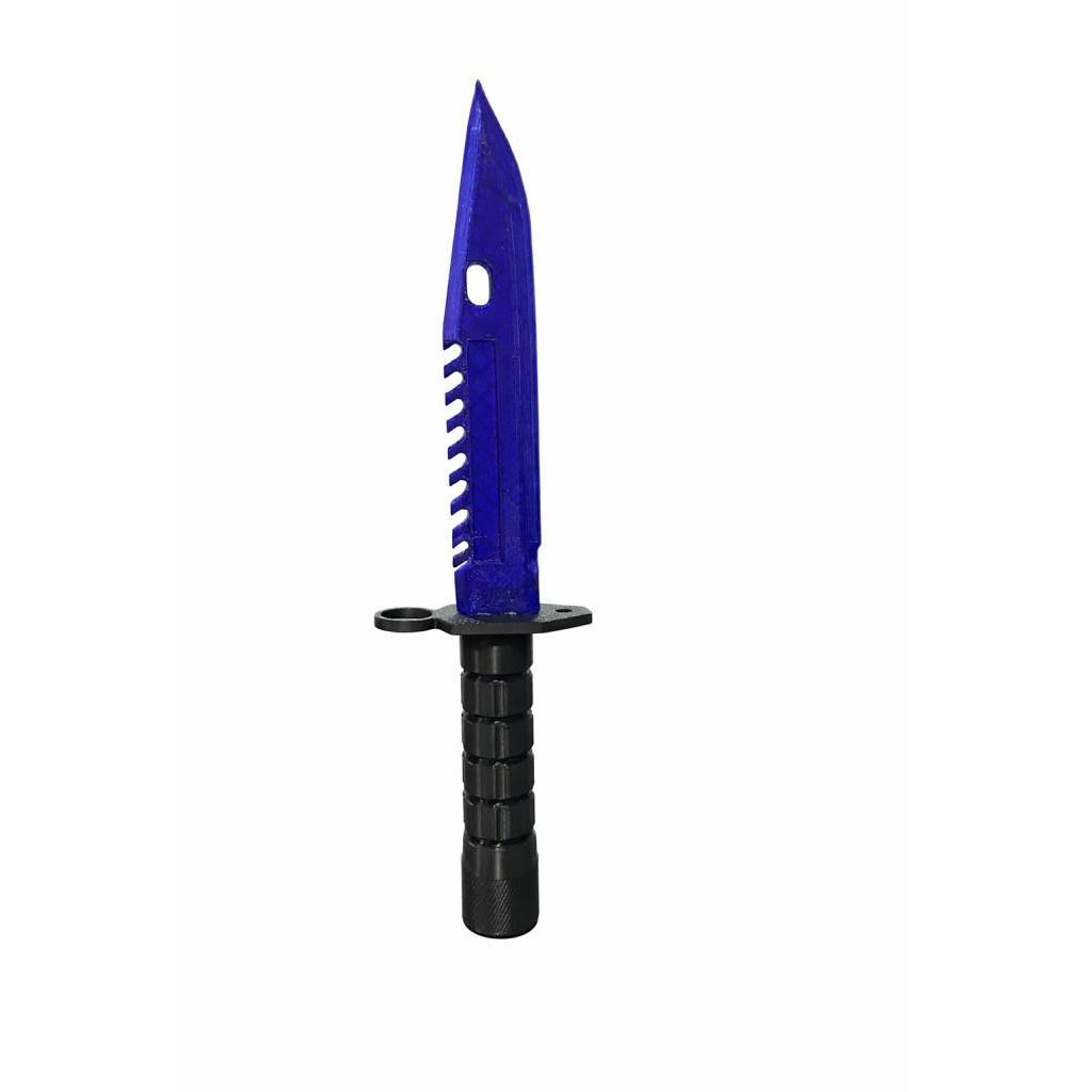 M9 Bayonet CS2 Decorativa Azul Counter Strike - Item Gamer para Setup e Coleção