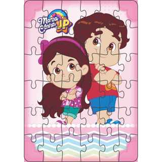 Quebra-Cabeça Jogo Infantil Maria Clara e JP 36 Peças MDF 18x26 em Oferta na Shopee