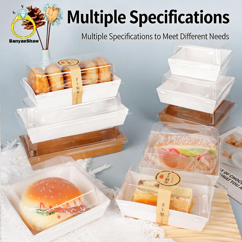 [BANY] Caixa Retangular Para Sanduíches , Rolo De Bolo E Pastelaria , 50 Peças Por Pa Good