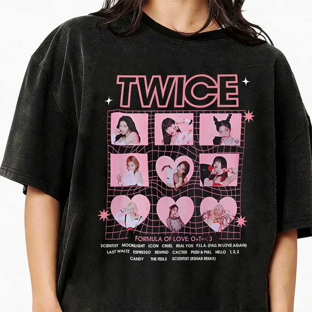 2026 Novo Camiseta Masculina Feminina Estampa Twice T-shirt Unissex Streetwear Envio Imediato em Oferta na Shopee