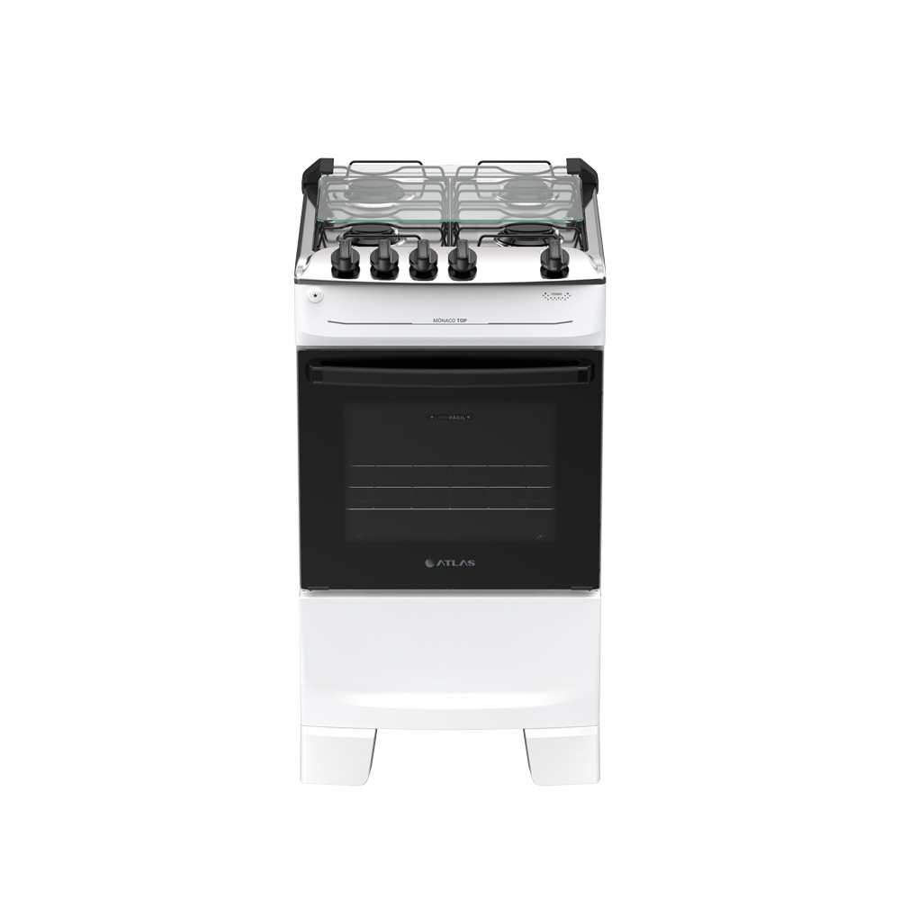 Fogão 4 bocas Atlas Mônaco Top Automático Mesa Inox