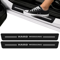 Soleira Porta Para Fiat Strada Hard Working Fibra De Carbono
