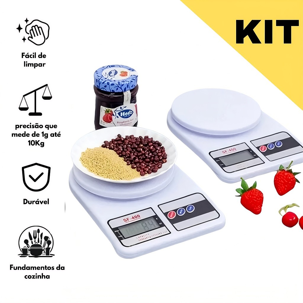 BALANÇA DIGITAL DE COZINHA 10KG ALTA PRECISÃO COM PILHAS AA INCLUSAS PORTÁTIL PRÁTICA E RESISTENTE