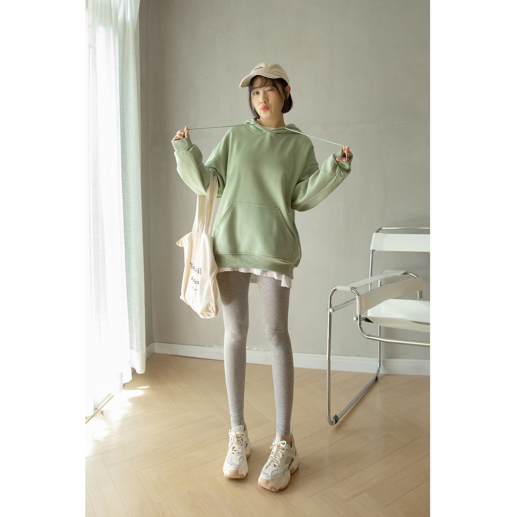 Roupa de maternidade puro algodão estilo preguiçoso moletom com capuz feminino outono inverno novo estilo solto Drape ma