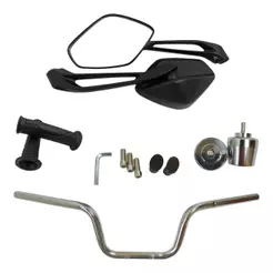 Retrovisor bajaj 400 Com Peso Pcx e Guidão Cargo e Manopla