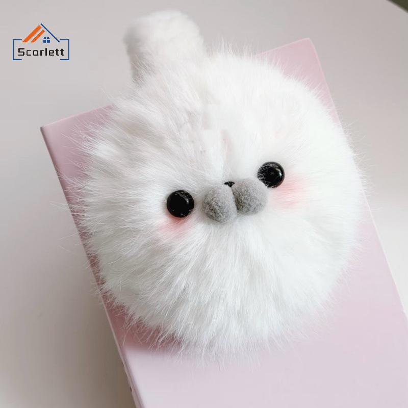 [Scarlett] Cachecol Protetor De Orelha Com Selo De Inverno Fofo Para Crianças Estudantes Conjunto De Luvas De Pele Cruza