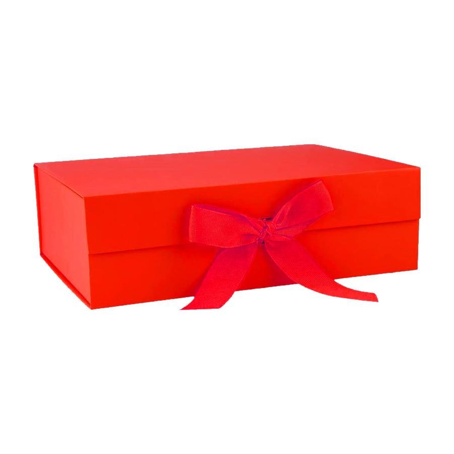 Caixa Vermelha Rígido Retangular Dobrável com Imã e Fita (20x18.2x8cm) Four Star