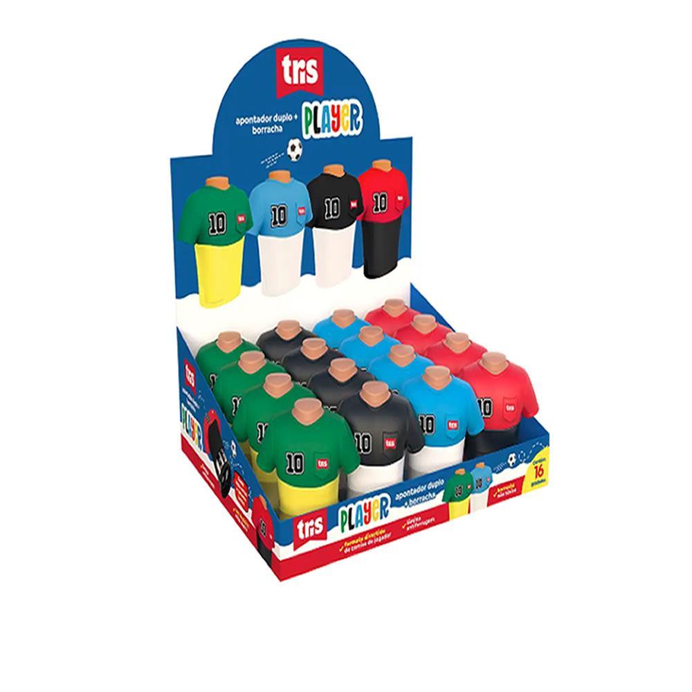 APONTADOR DEPOSITO E BORRACHA TRIS PLAYER - 910257 - UNIDADE em Oferta na Shopee