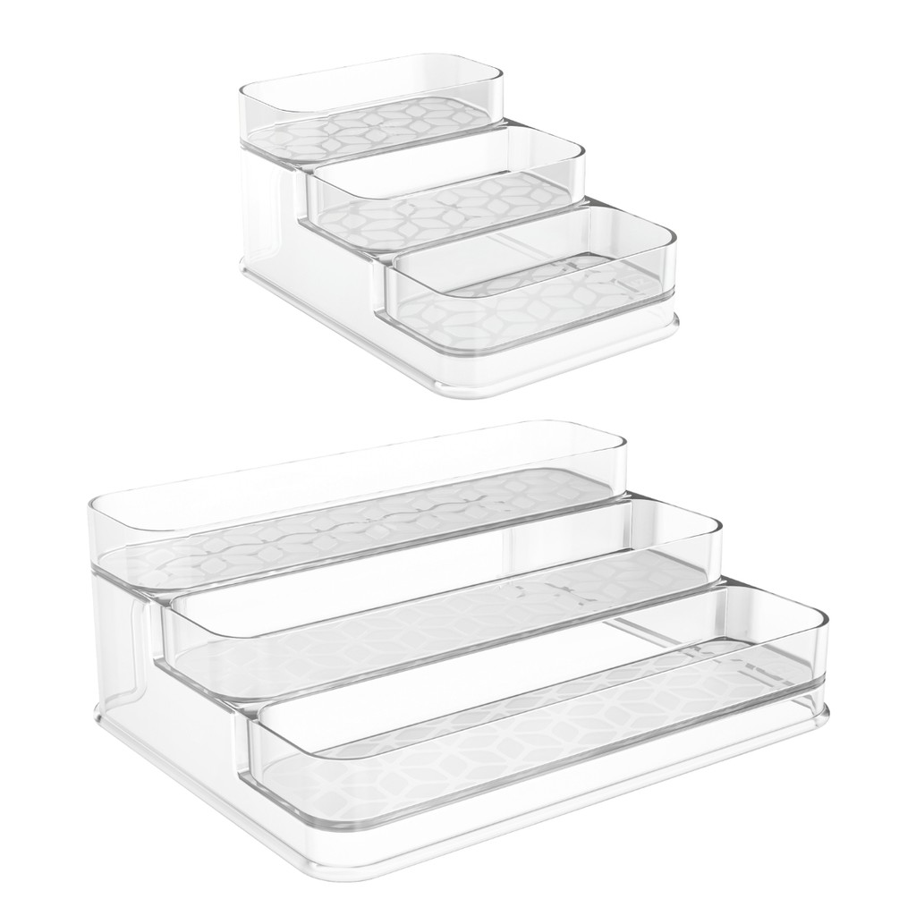 Kit Organizador Multinível Transparente Acrílico Suporte Perfume Maquiagem Esmaltes Multiuso UZ-TR