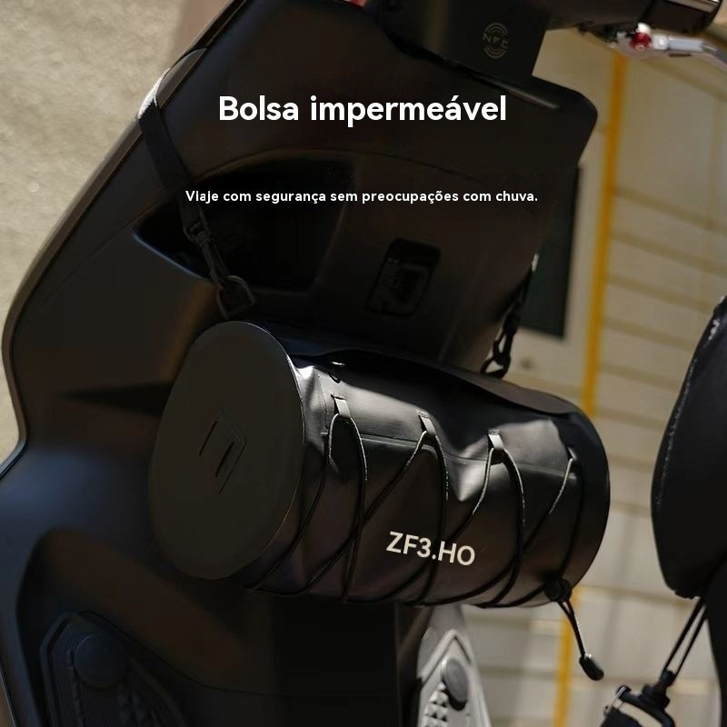 Bolsa suspensa impermeável para motocicleta, bolsa de armazenamento frontal, acessório de armazenamento traseiro para ve