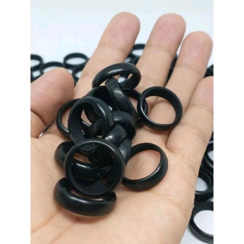 Kit 10 Anel de Coquinho Preto Tucum Com Brilho 10 Unidades Unissex tamanhos