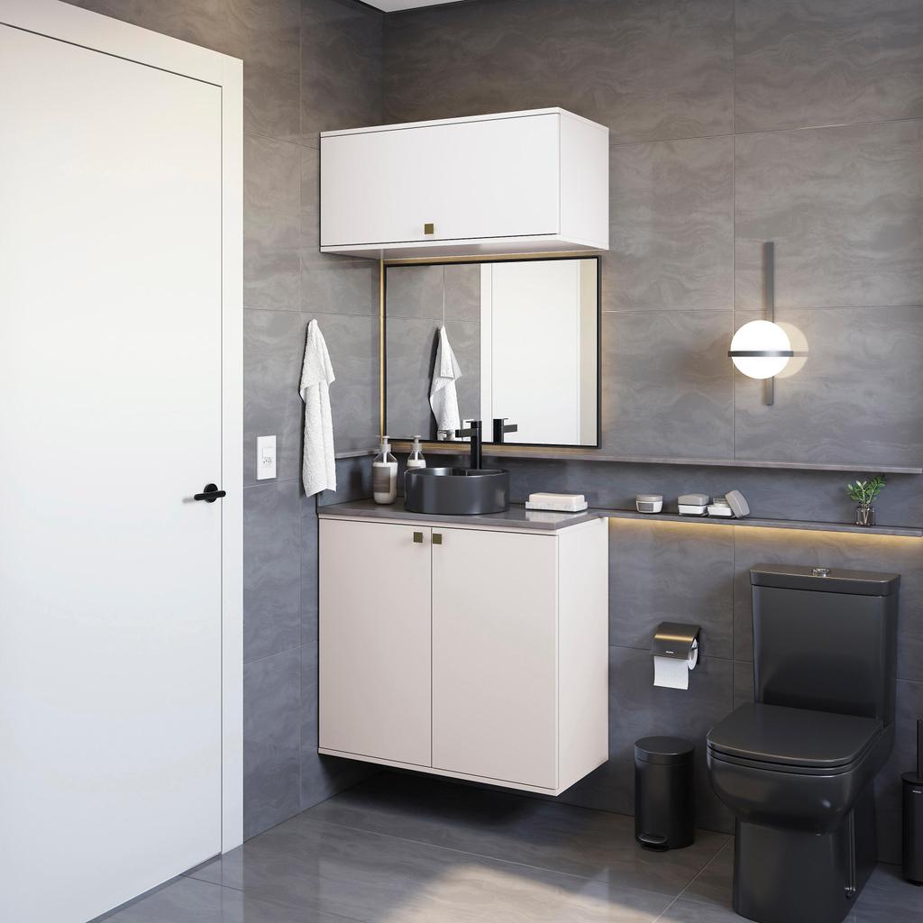 Conjunto para Banheiro com Basculante Kappesberg Celeste 2 Peças Branco 80cm em Oferta na Shopee