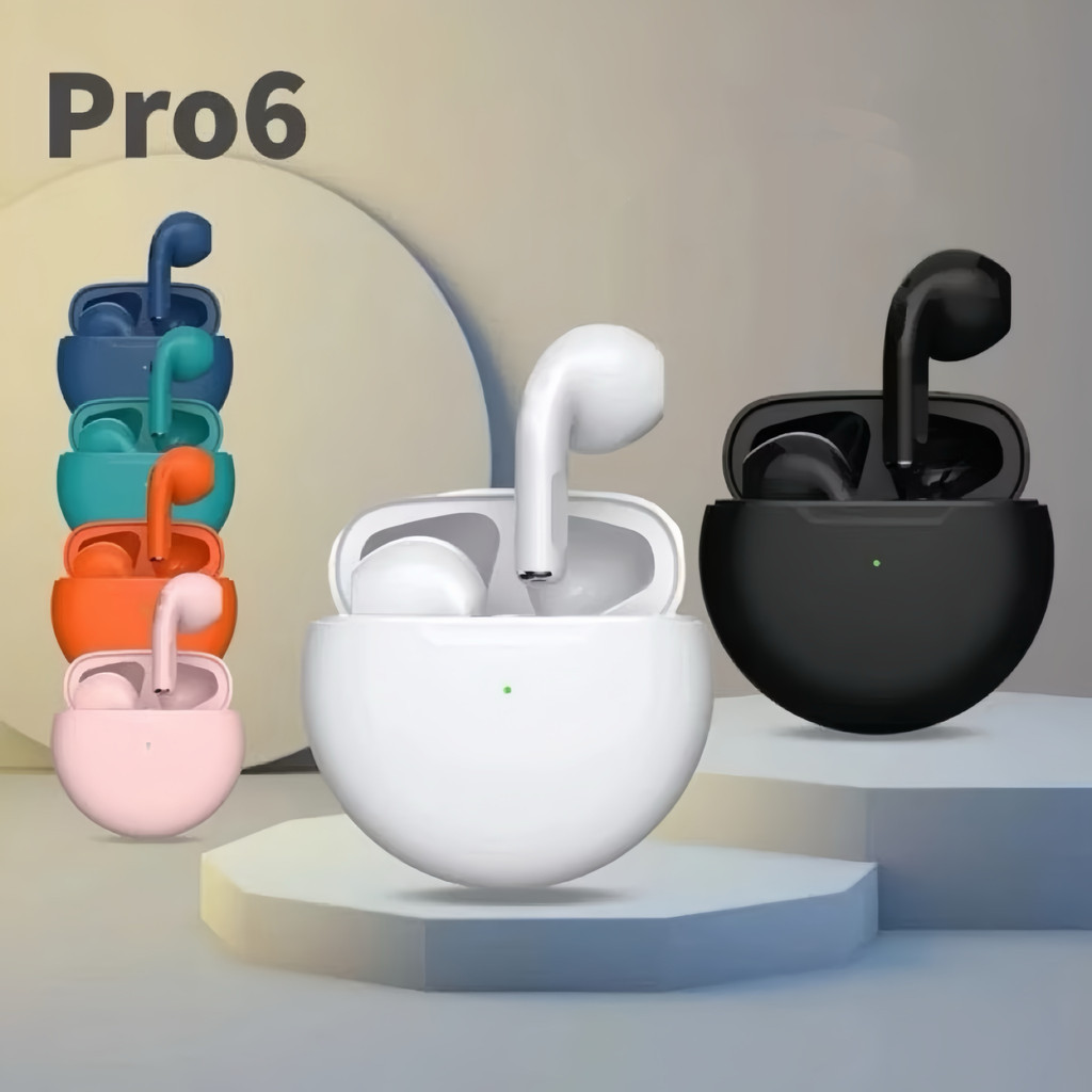 Air Pro 6 TWS Fones de ouvido Bluetooth sem fio Fones de ouvido esportivos  marisa
