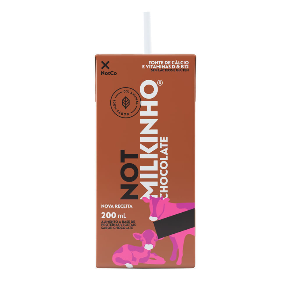 Not Milkinho Sabor Chocolate Bebida à Base de Proteína Vegetal 200ml em Oferta na Shopee