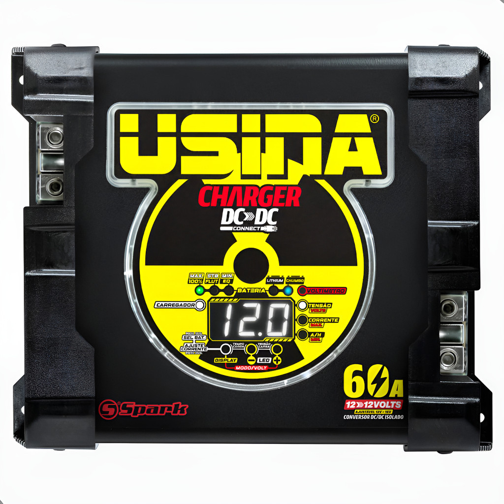 Conversor Veicular Usina DC-DC 12/12V 60A Potente Compacto Para Sistemas de Som