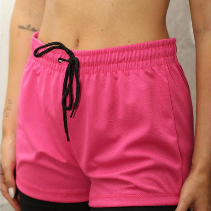 Kit 2 Shorts Feminino Compressão 2 em 1 p/ Academia Corrida Caminhada