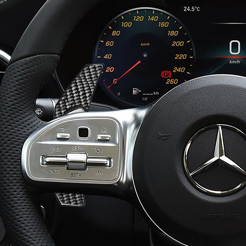 Adequado Para Mercedes-Benz Volante Paddle Shift CE-Class GLB220A200L Modificado gcla Interior C260S Fibra De Carbono Al