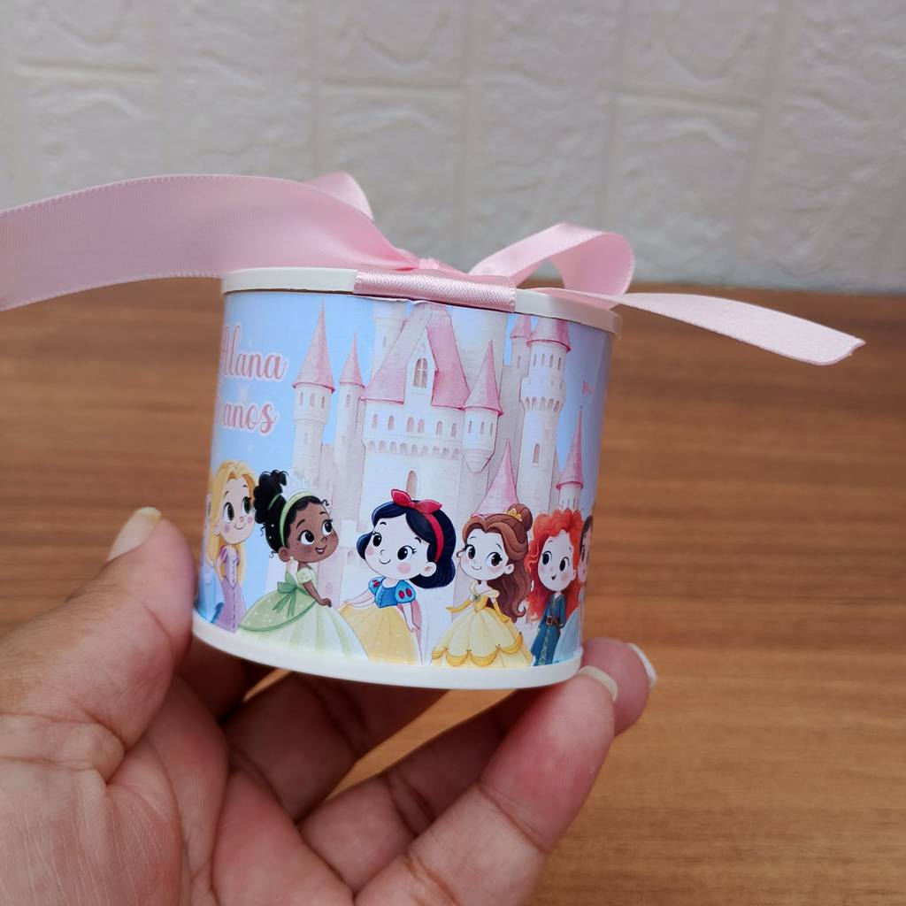 Kit Tubolata Personalizada 5x6 * Lembrancinhas PRINCESAS CUTE -Chá de Bebe - Aniversário - Maternidade - Comemorações