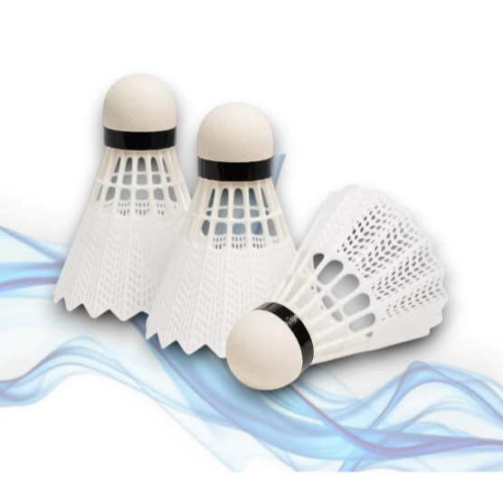 Kit 9 Petecas para Badminton Sports Praia Branco Lazer esporte, Recreação ao Ar Livre