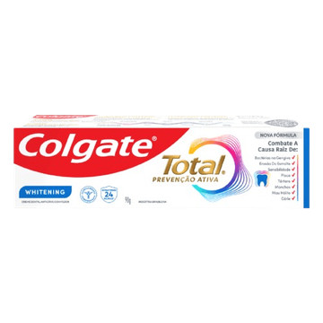Creme Dental Colgate Total 12 Whitening 90G em Oferta na Shopee