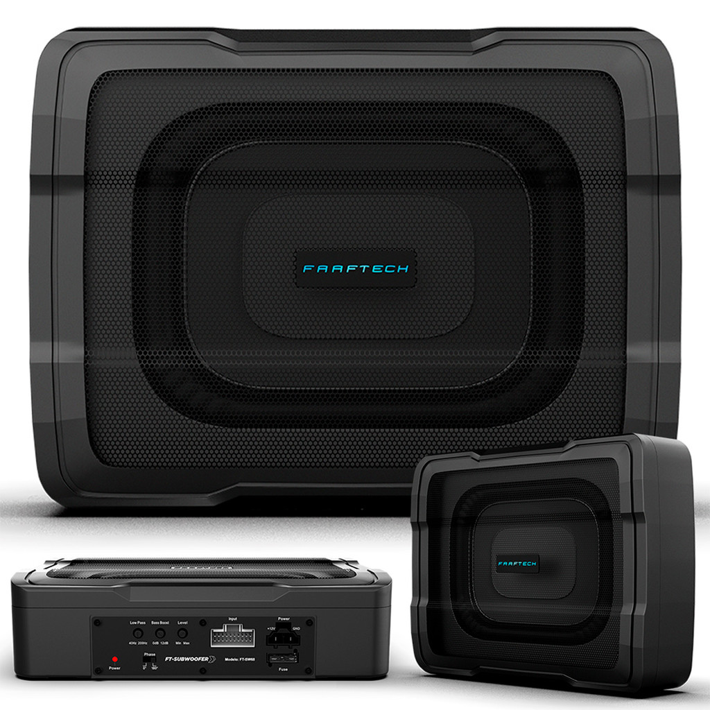 Caixa Som Automotiva Subwoofer Selada Slim Amplificada Potente E Plug And Play 6x8 100w Faaftech em Oferta na Shopee