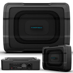 Caixa Som Automotiva Subwoofer Selada Slim Amplificada Potente 6x8 100w Faaftech