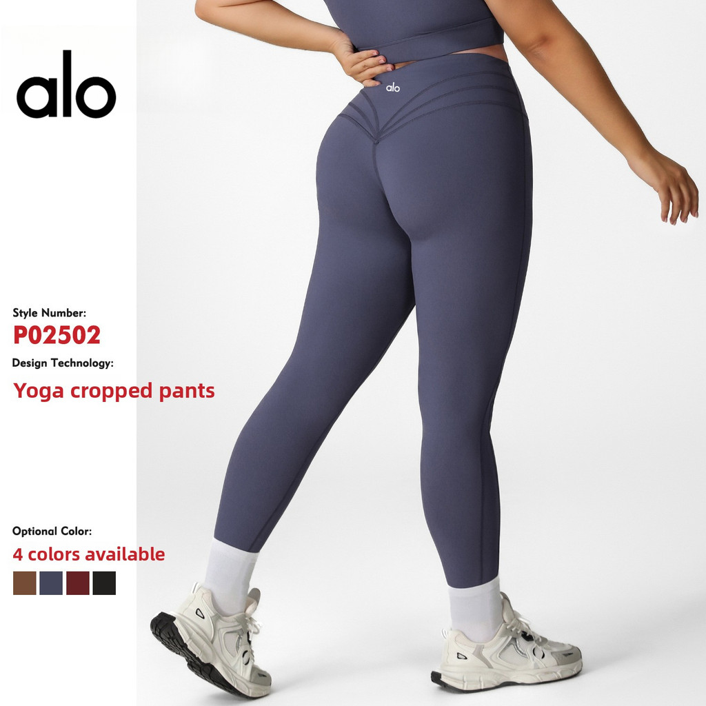 Alo Plus Size calças de Fitness mulheres cintura alta Hip Lift esportes magro tornozelo comprimento calças esportes calç