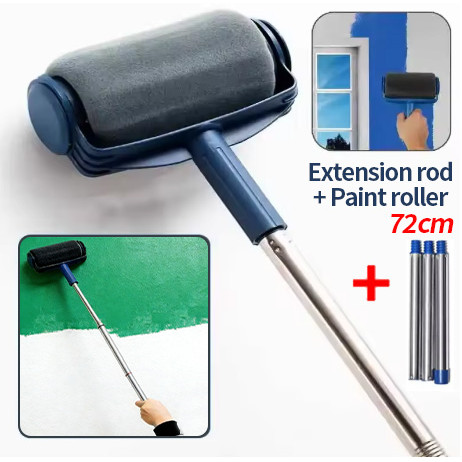 Kit de Pincel Rolo de Pintura Easy Glide de 6 Polegadas para Pintura de Paredes + 72 cm cabo em Oferta na Shopee