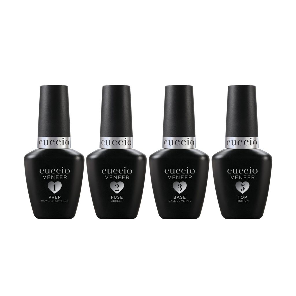 KIT BLINDAGEM DIAMANTE  CUCCIO 4 PASSOS – PREPARAÇÃO, PROTEÇÃO E BRILHO PROFISSIONAL P/ UNHAS LED/UV