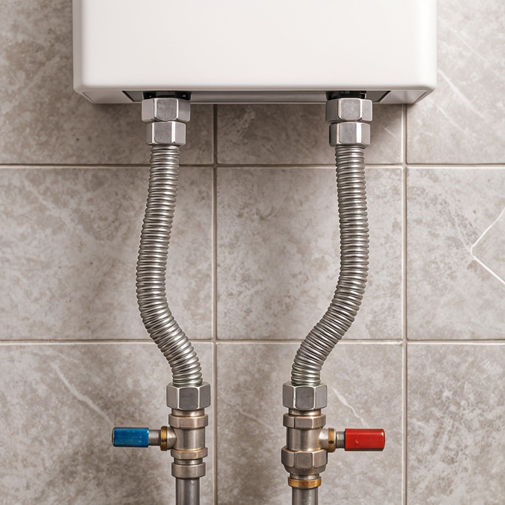 Kit 4 Engates Rígido Aço Inox Macho Fêmea 40cm Aquecedor Chuveiro Boiler Caixa Acoplada Torneira 1/2 pol