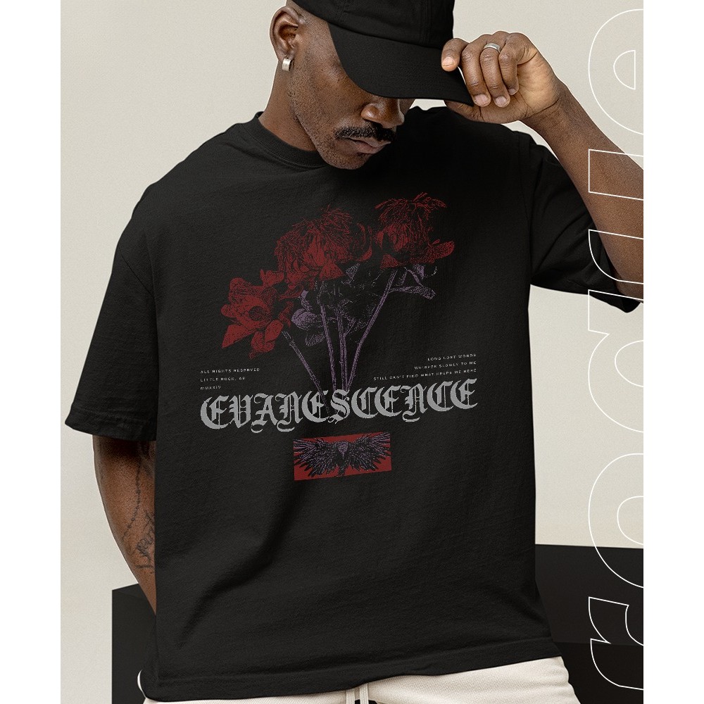 [Camiseta Premium em Algodão Puro]GXG Camiseta Basica e OVERSIZED Evanescence Long Lost World Banda Track Álbum Unissex