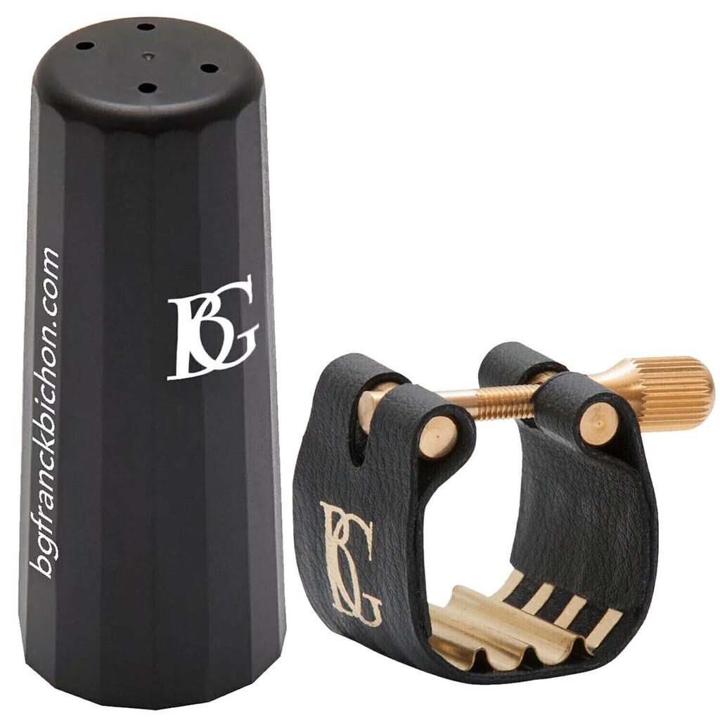 Abraçadeira e Tampa Boquilha Metal Otto Link Sax Tenor BG L24RJ Revelation Jazz