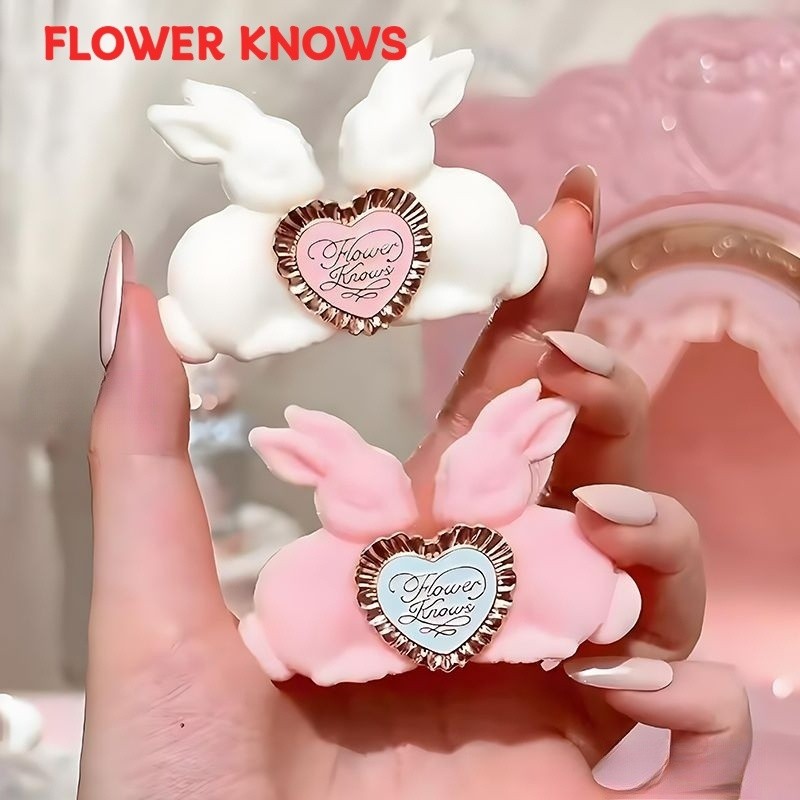 Flor Sabe Grampo De Cabelo Bonnie Jardim Clipe Superior Acessório Leite Rosa Lateral Coelho Bonito
