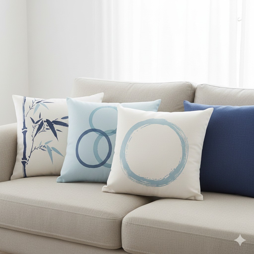 Kit Com 04 Capas De Almofadas Decorativas CLASSICAS  45x45 Em Oxford