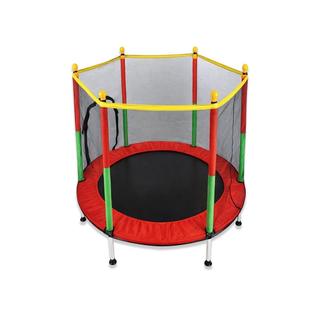 Cama Elástica Infantil 140cm Mini Trampolim Pula Pula Rede de Proteção Zíper Segurança até 100kg