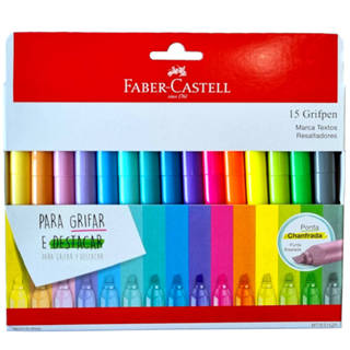 Kit Caneta Marca Texto 15 Cores Neon Pastel Faber-Castell Grifpen em Oferta na Shopee