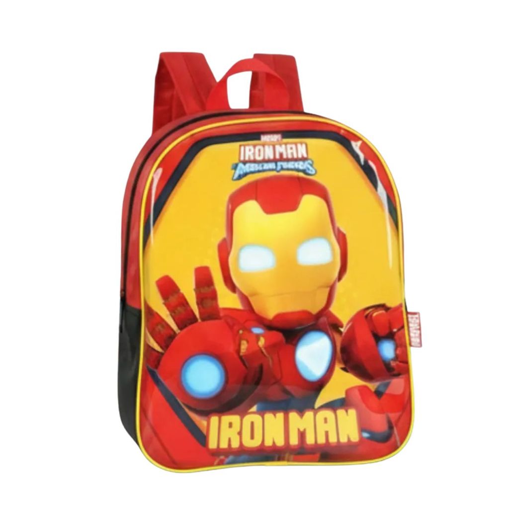 Mochila Costas Homem De Ferro Creche Infantil Escolar Luxcel