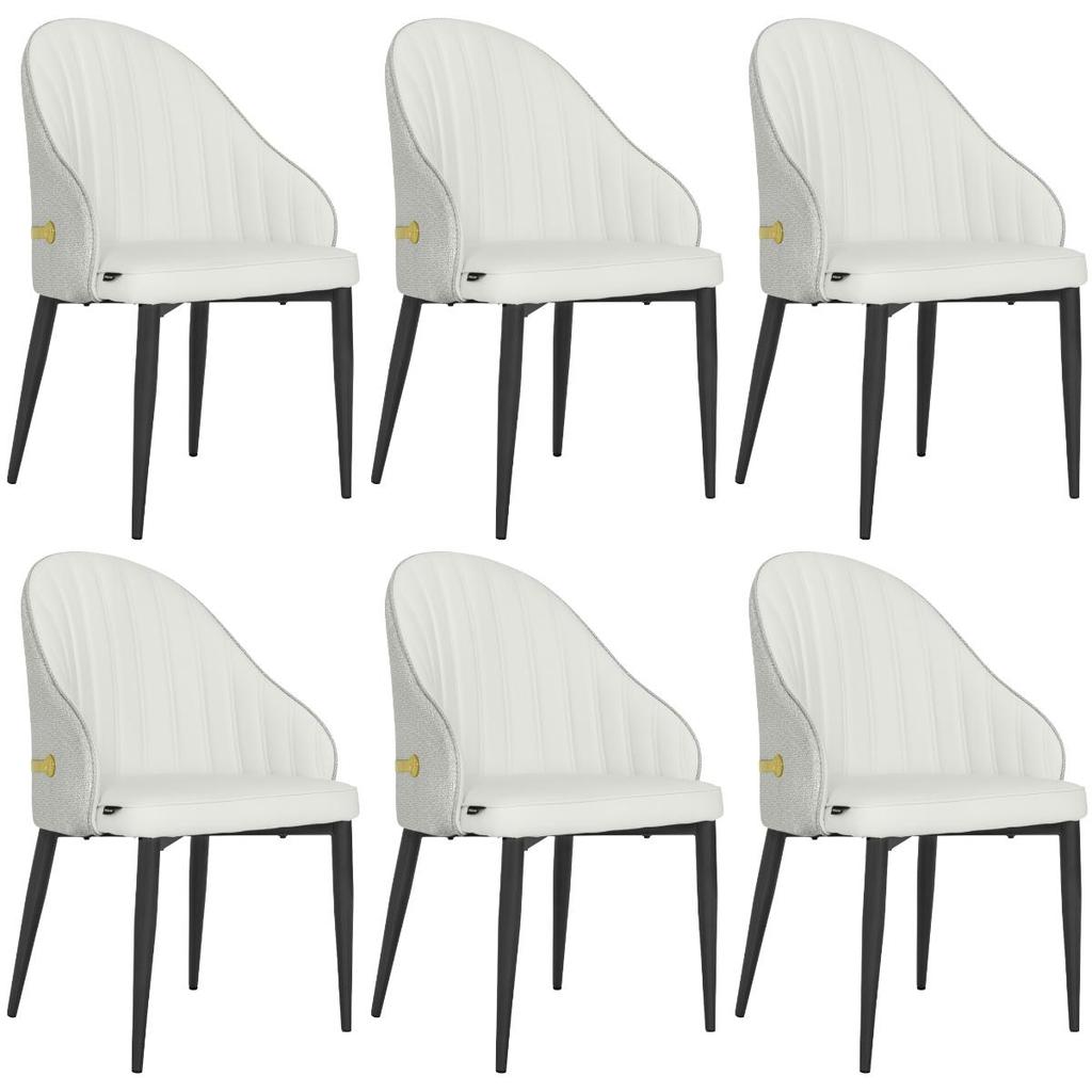 Kit 6 Cadeiras de Jantar Estofada Design La Martina em Oferta na Shopee