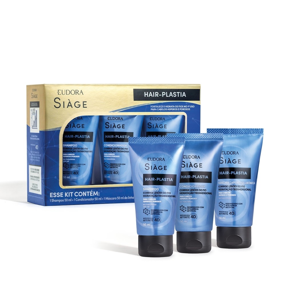 Eudora Siàge Hair-Plastia Kit (3 Produtos) em Oferta na Shopee