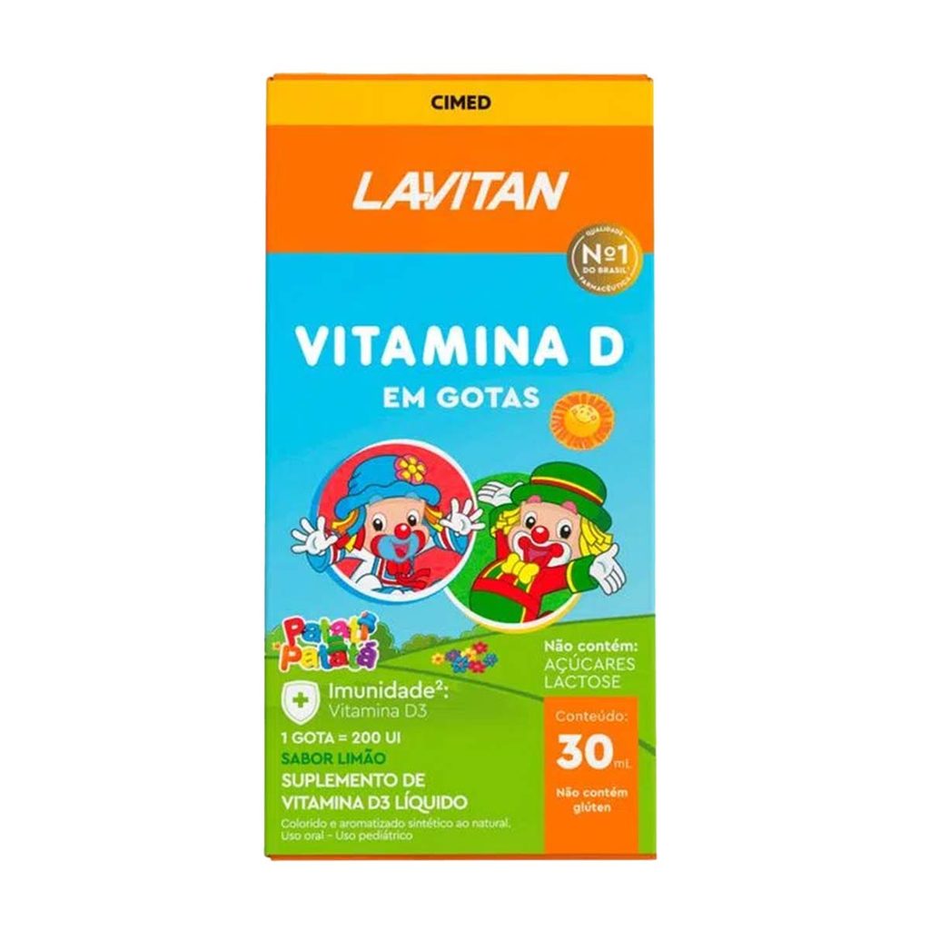 Vitamina D 200 UI gts 30 ml LAVITAN CIMED em Oferta na Shopee