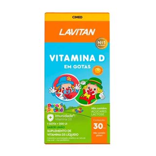 Vitamina D 200 UI gts 30 ml LAVITAN CIMED em Oferta na Shopee
