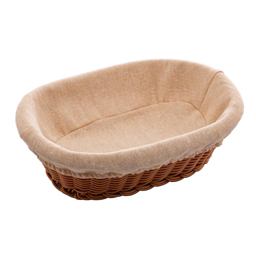 Cesta Oval com Forro Lyor de Rattan Plástico 27cm em Oferta na Shopee