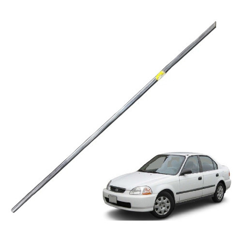 Pestana Friso Vidro Porta Direita Honda Civic 1996 1999 2000 Prateado