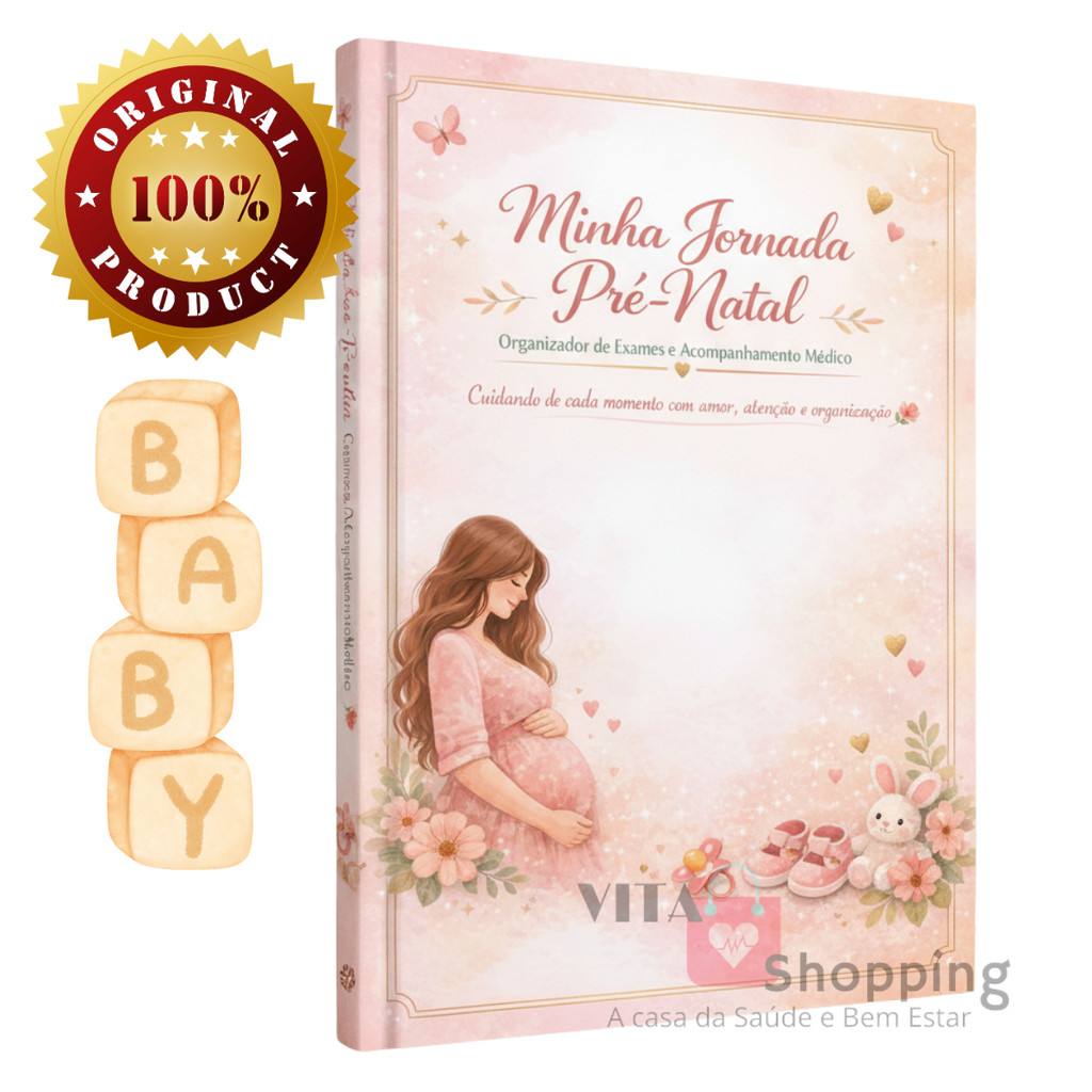 Pasta Documentos e Exames, Cartão de Vacina para Pré Natal em Oferta na Shopee