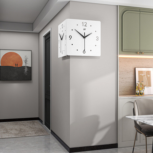 relogio de parede relogio de parede cozinha relogio de parede grande Relógio de parede de canto dupla face, relógio de p